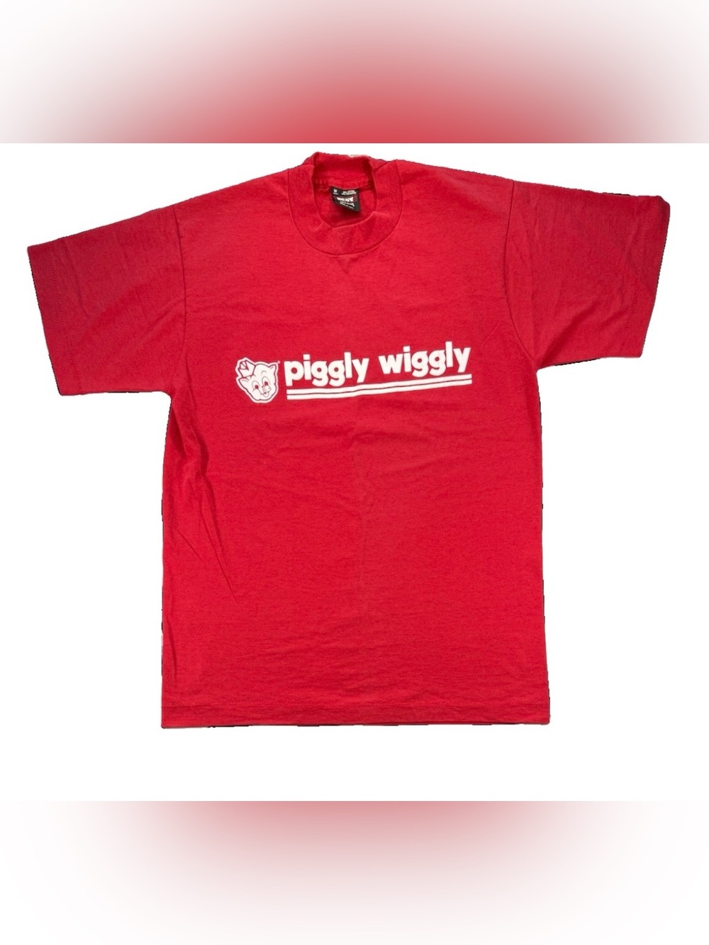 Vintage 90s Piggly Wiggly Single Stitch T Shirt Adult Medium Red Americana